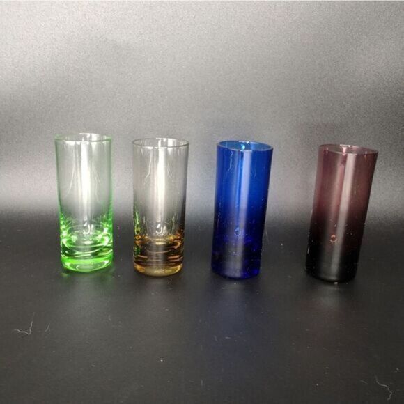 4 Multi‎ colored cordial glasses - Picture 2 of 3